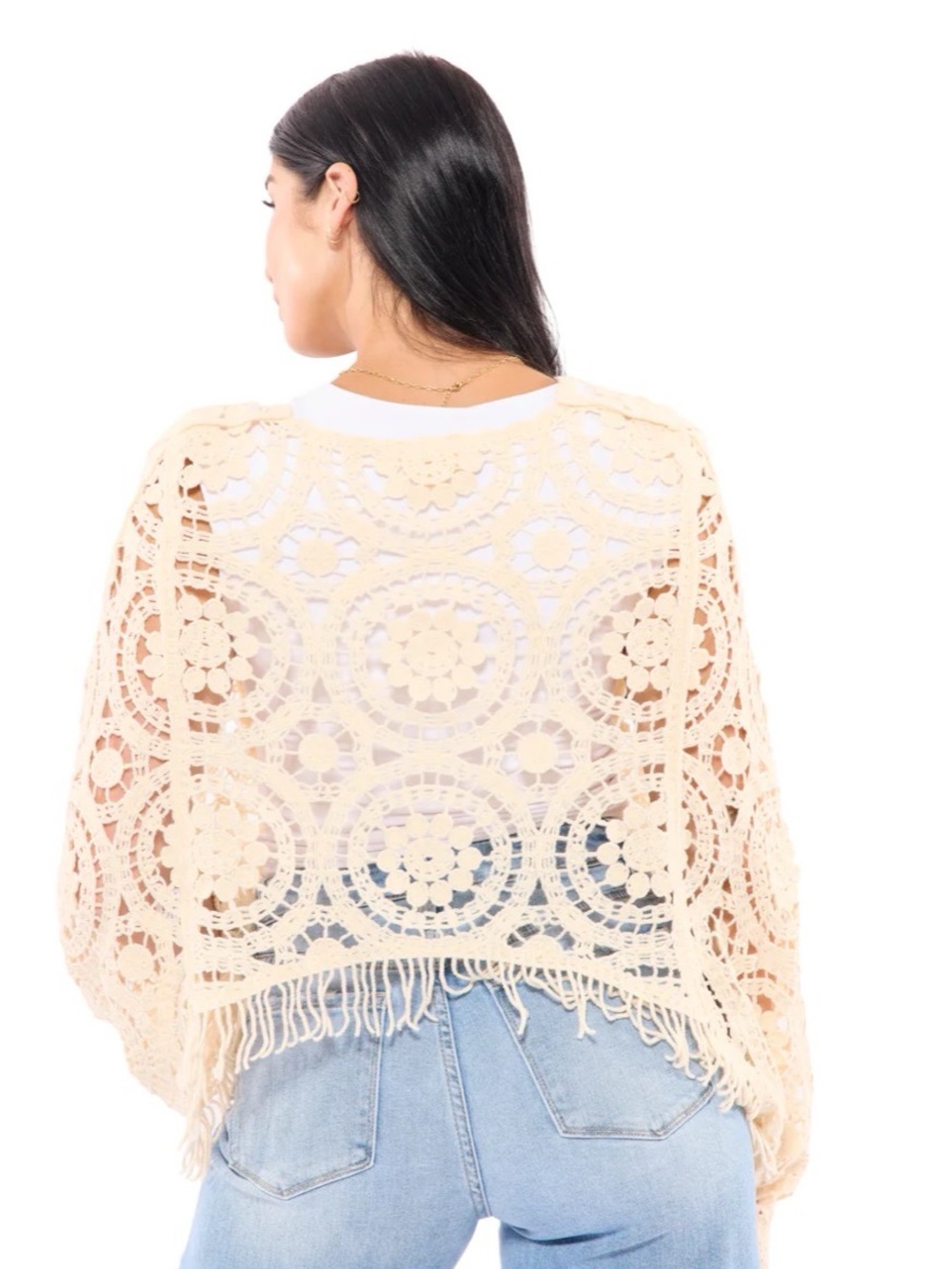 Crochet Fringe Knit Sweater - NWT - Picture 3 of 3